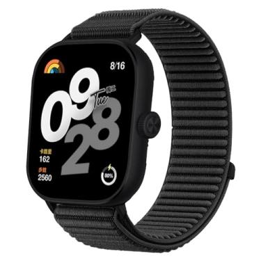 Imagem de Para Xiaomi Band 9 Pro/8 Pro/Redmi Watch 6/5/4 xDfind Pulseira de relógio de nylon com gancho e laço (preto)