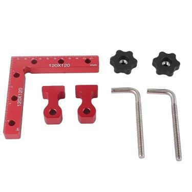 Imagem de Régua de posicionamento de 90 graus em forma de L braçadeira de ângulo reto Dispositivo de fixação de painel de marcenaria Liga de alumínio 120x120mm para projetos de marcenaria e