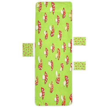 Imagem de STAYTOP Capa de toalha de cadeira de descanso 215,88 cm x 76,2 cm, capa macia para espreguiçadeira, capas de cadeira de praia com bolsos para jardim, pátio, pátio, banhos de sol, gramado, cogumelos