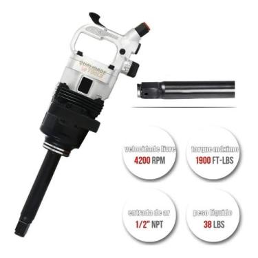 Imagem de Chave Impacto Parafusadeira Pneumática 1'' Polegada - SIGA TOOLS