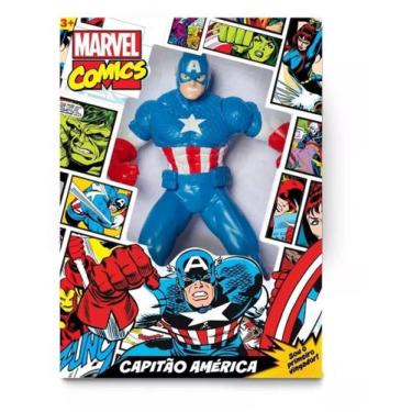 Imagem de Boneco Capitão América Gigante Marvel Mimo 45 Cm - Mimo Toys, Azul