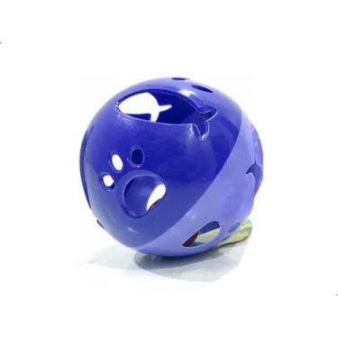 Imagem de Brinquedo Bola Intuitiva P/ Gatos C/guizo Pet Feliz Savana, Azul lilas