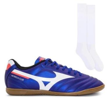 Imagem de Chuteira Futsal Mizuno Masculina Morelia Club In + Meião Color Sports-Masculino