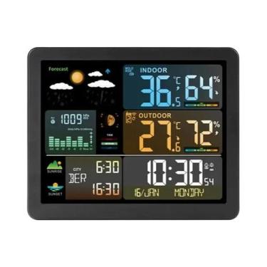Imagem de Estação Meteorológica Digital Interna E Externa Com Relógio, Medidor D