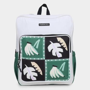 Imagem de Mochila Farm Ginga Lenço Brasil Feminina, Branco, Único