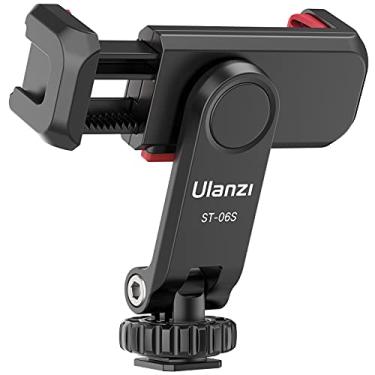 Imagem de Suporte para Tripé de Celular ULANZI ST-06S, Adaptador de Suporte para Smartphone com 2 Sapatas Frias, Garra Ajustável de Celular com Rotação de 360°, Compatível com iPhone e Todos os Celulares