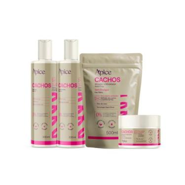 Imagem de Kit Shampoo, Cond, Máscara e Refil Ativador 500g Cachos Nova Fragrânci