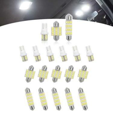 Imagem de JYIS 20 peças de luzes LED interiores para carros, T10 194 DE3175 578 31 mm 42 mm luzes de substituição, luzes brancas de cúpula de mapa interno, luzes de porta-malas de porta de matrícula, universal