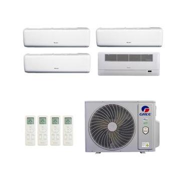 Imagem de Ar-Condicionado Multi Split Inverter R-32 Gree 36.000 (3x Evap HW 12.000 + 1x Evap Cassete 1 Via 9.000) Quente/Frio 220V