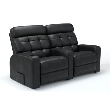 Imagem de Sofá 2 Lugares Reclinável Manual Linha Cinema Em Corino Importado