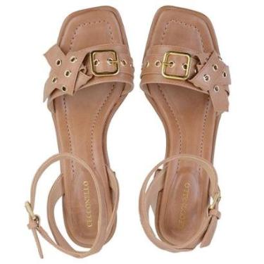 Imagem de Sandália Feminina Cecconello Salto Alto Marrom - 2781001-Feminino