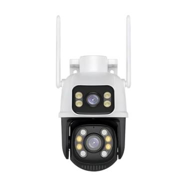 Imagem de Câmera Wi-Fi A28 PTZ 6MP Dupla Lente com Visão Noturna, Infravermelho, Prova D'Água, Externa Câmera Segurança Na Casa