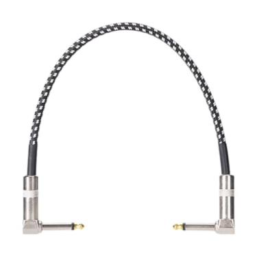 Imagem de KiBcsLic Cabo patch para guitarra, cabos de áudio para instrumentos, prático, para pedais de efeitos de guitarra, cabo trançado leve e estável para pedalboard.