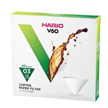 Imagem de Filtro de Papel Para Coador de Café V60, Tamanho 03, Caixa Com 40 Hario 0 Branco