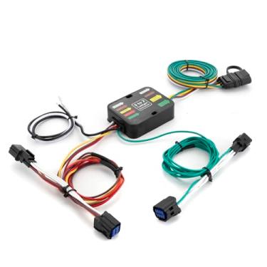 Imagem de Wsays Chicote de fiação de reboque de 4 pinos compatível com Hyundai Palisade 2023-2025 Lâmina personalizada para trailer do lado do veículo com conector Plug & Play