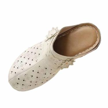 Imagem de Sandálias femininas de salto plataforma bico aberto com uma alça casual primavera verão, Branco, 36