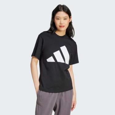Imagem de Camiseta Adidas Big Logo Feminina Preta, M
