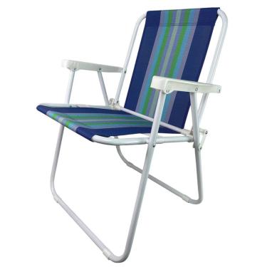Imagem de Cadeira de Praia Dobravel Varanda Jardim Quintal Piscina Deck Ar Livre Camping Acampamento Pesca Lazer