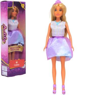 Imagem de Boneca Anlily Coleção Princesa Vestido Verão Roxo - Castela