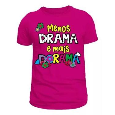 Imagem de Camiseta Menos Drama E Mais Dorama Blusa Unissex Blusa Color - Dinka, 