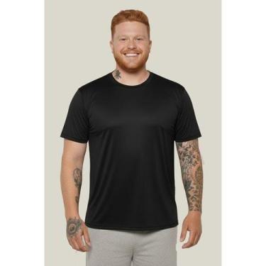 Imagem de Camiseta UV Masculina Plus Size Manga Curta UV 50+ WSS Brasil Cor:Pret