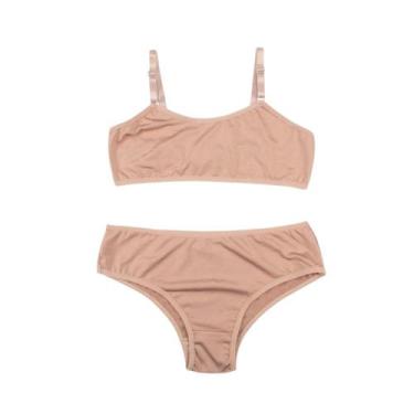 Imagem de Kit 3 Conjunto Juvenil Sutiã sem Bojo Calcinha Menina Moça - Mi Amore,