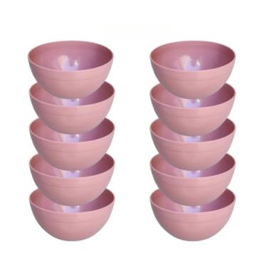Imagem de Kit Cumbuca Bowl 600ml l Cores Neutras l Para Sopa, Açaí e Sobremesa l Micro-ondas e Livre de BPA (Rosé c/ 10und)