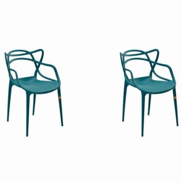 Imagem de Conjunto com 2 Cadeiras Allegra Verde Petróleo - Rivatti
