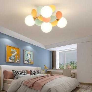 Imagem de Lustre Sputnik com 8 Globos de Vidro G9, Acabamento Dourado Fosco, Estilo Meados do Século XX, Luminária de Teto Ajustável, Pendente Vintage para Sala de Jantar, Cozinha, Quarto e Casa de Ca