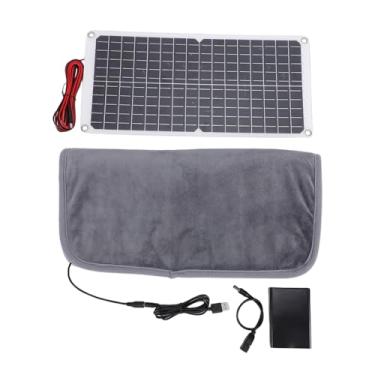 Imagem de Asixxsix Painel solar pet aquecimento almofada, Silício monocristalino solar alimentado aquecido cama de cão com caixa de bateria recarregável, para Viagens ao ar livre de inverno