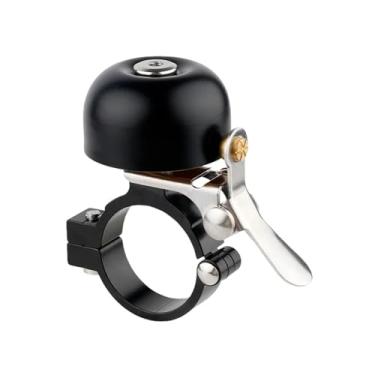 Imagem de Anel de latão de bicicleta 35mm, sino anodizado, som de aviso de áudio para ciclismo, sino de bicicleta de estrada mtb, mão esquerda e direita(Black 1 PC)