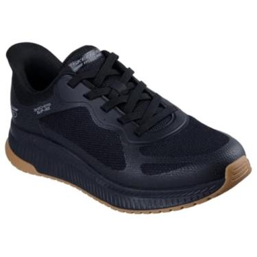 Imagem de Skechers Tênis masculino Hands Free Slip-ins-Bobs Sport Squad Chaos 4, Preto/preto, 15 Wide