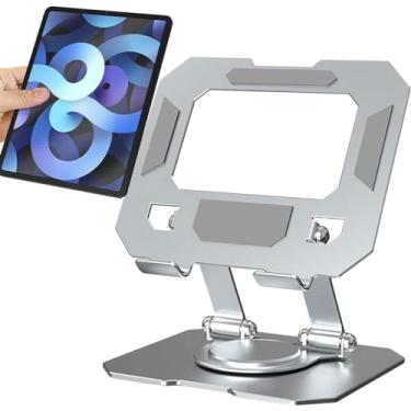 Imagem de Suporte Mesa Notebook Tablet Celular 360 Graus Aço Carbono Dobravel Giratorio Ajustavel Laptop Antiderrapente Super Resistente