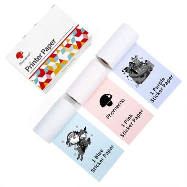 Imagem de Papel adesivo térmico Phomemo 50 mm x 3,5 m 3 rolos