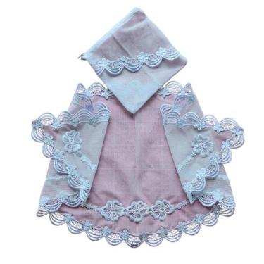 Imagem de Véu CCB Bebê Delicada Aplicação 0a3 Anos Formato:Retangular - Meu Véu,