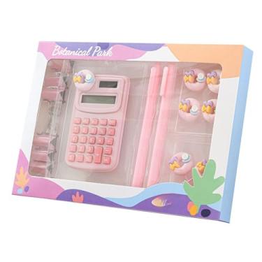 Imagem de Calculadora Básica Suprimentos de Escritório Estacionário Bonito com Grampo Papel Cauda Longa Canetas Marca-página Alfinete para Organização Papéis Livro Matemática Escola Lar Sala