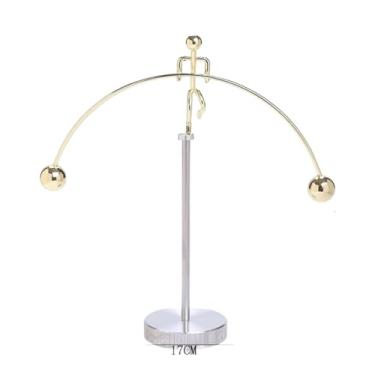 Imagem de Esfera de equilíbrio de aço inoxidável criativa para berço de pêndulo ornamentos de ferro ferramentas de educação infantil para mesa de descompressão (tipo g)