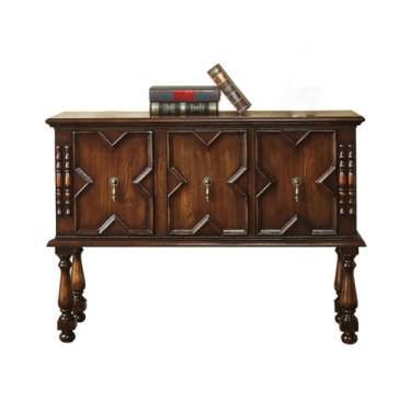 Imagem de Buffet Armário Aparador Sala de Estar Armário Foyer Placa Madeira Aparador Multifuncional Retro Armário de Entrada Aparador