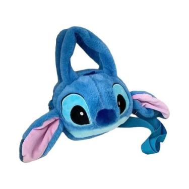 Imagem de Mochila De Pelúcia Infantil Fofa Da Disney Stitch Com Blocos De Cores 