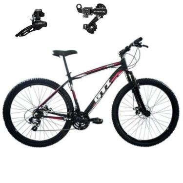 Imagem de Bicicleta Mtb Aro 29 Gti Roma 21v Indexado Freio Mecânico Suspensão 80mm Cambios Shimano-Unissex