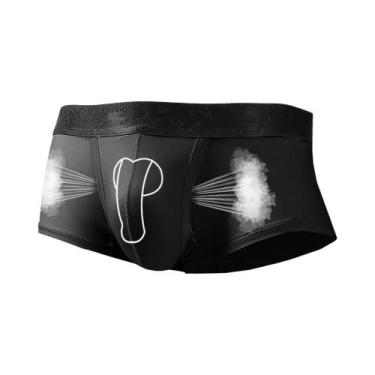 Imagem de Cuecas Boxer Masculinas De Seda Gelada, Finas De Verão, Com Abertura E