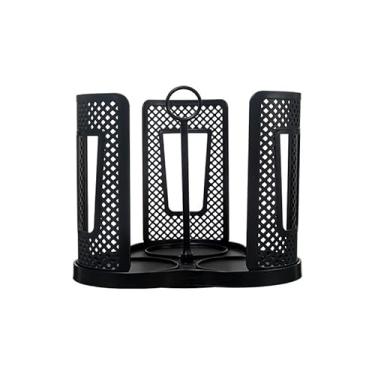 Imagem de Suporte para Copo de Papel Descártavel Prateleira Rotativa 360 Graus Multicenário Removível Rack Organização Escritório Plástico com Armazenamento em