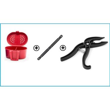 Imagem de Kit Pesca Alicate Porta Iscas Enrolador De Linha