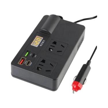 Imagem de Inversor Solar Portátil De 220W Para Carro, Transformador De Voltagem 