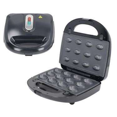 Imagem de Sanduicheira de 750 W com 6 bandejas moldadas diferentes, máquina de queijo grelhado com superfície de cozimento antiaderente, sanduicheira elétrica aquecimento dupla face para café da manhã (EUA)