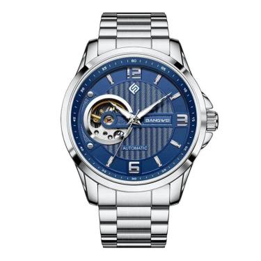 Imagem de Relógio De Pulso Mecânicos Masculinos Marca Superior Luxo Automático Azul