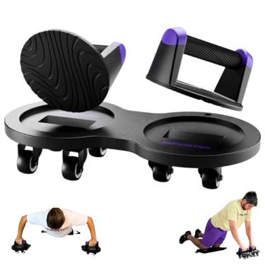 Imagem de Nordstick Multi Slider com barra push-up, roda push-up para treino abdominal, rolo multifuncional para exercícios abdominais, equipamento de ginástica em casa, treino de força