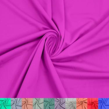 Imagem de Texco Inc 157,5 cm de largura Nylon Spandex tecido opaco por jarda - 185GSM, peso médio, respirável, elasticidade em 4 vias - ideal para atividades e roupas esportivas, ioga e artesanato, magenta 2