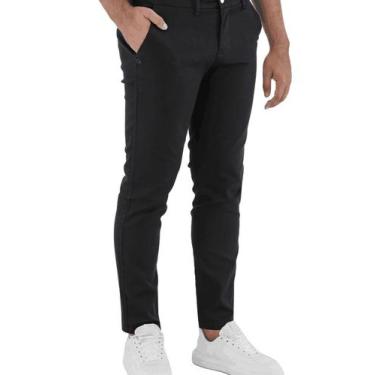 Imagem de Calça Masculina Ogochi Bolso Faca Cor:PretoTamanho:44, Preto, 44