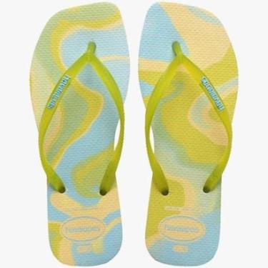 Imagem de Chinelo Havaianas Square Jelly Fc Verde-Feminino